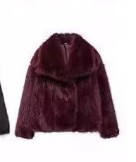 Women's Fluffy Lapel Jacket