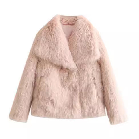 Women's Fluffy Lapel Jacket