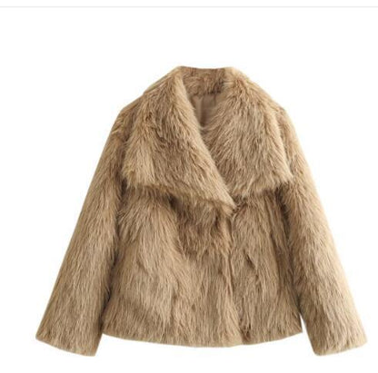 Women's Fluffy Lapel Jacket