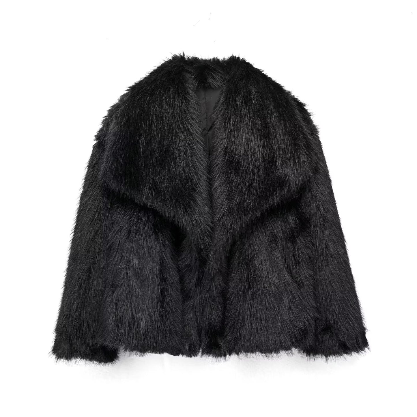Women's Fluffy Lapel Jacket