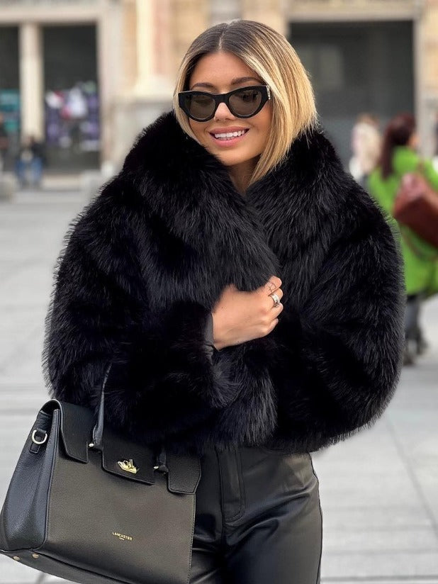 Women's Fluffy Lapel Jacket