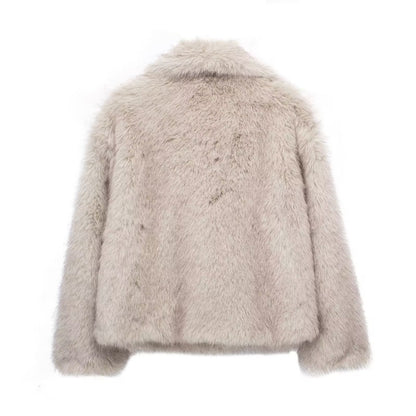Women's Fluffy Lapel Jacket