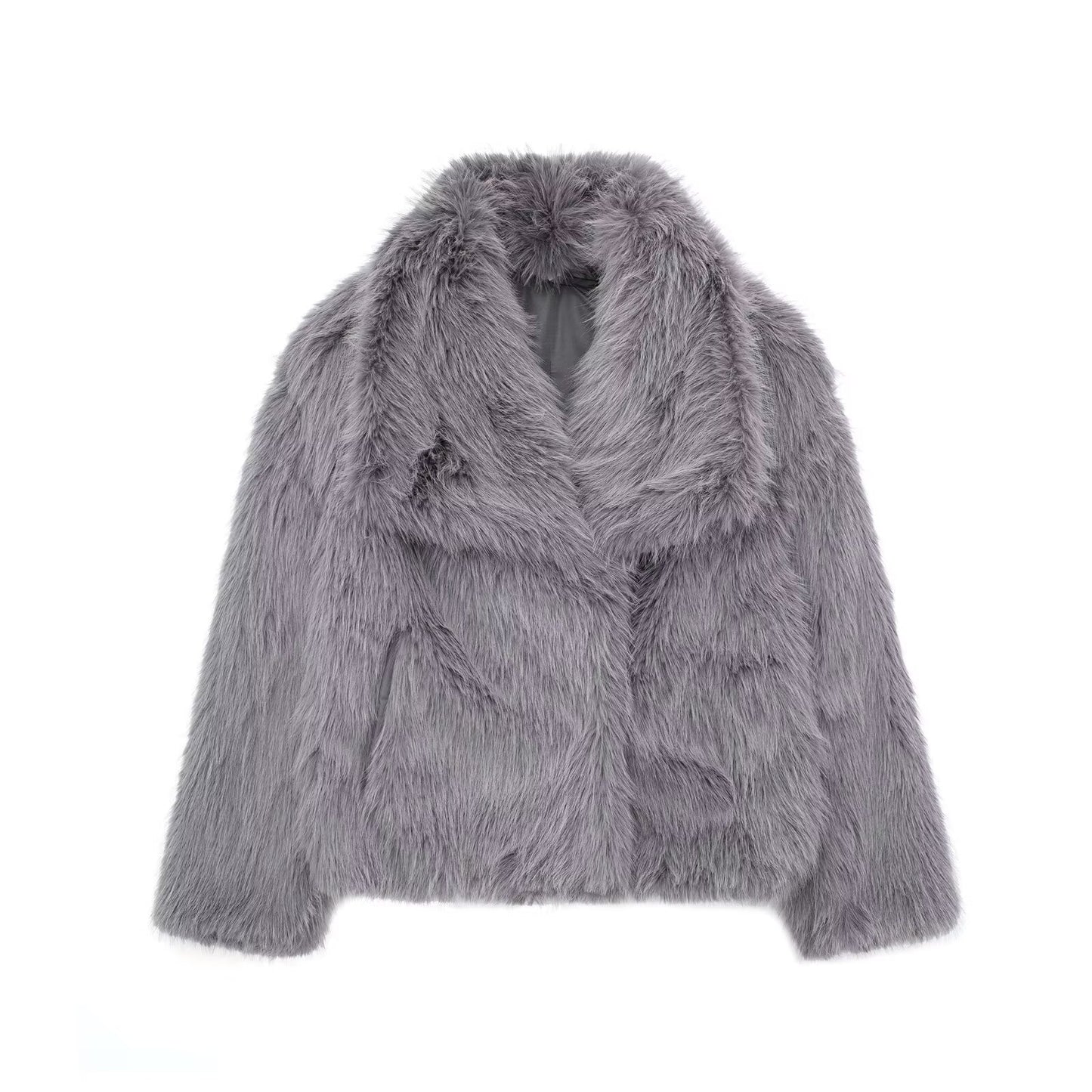 Women's Fluffy Lapel Jacket