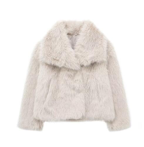 Women's Fluffy Lapel Jacket